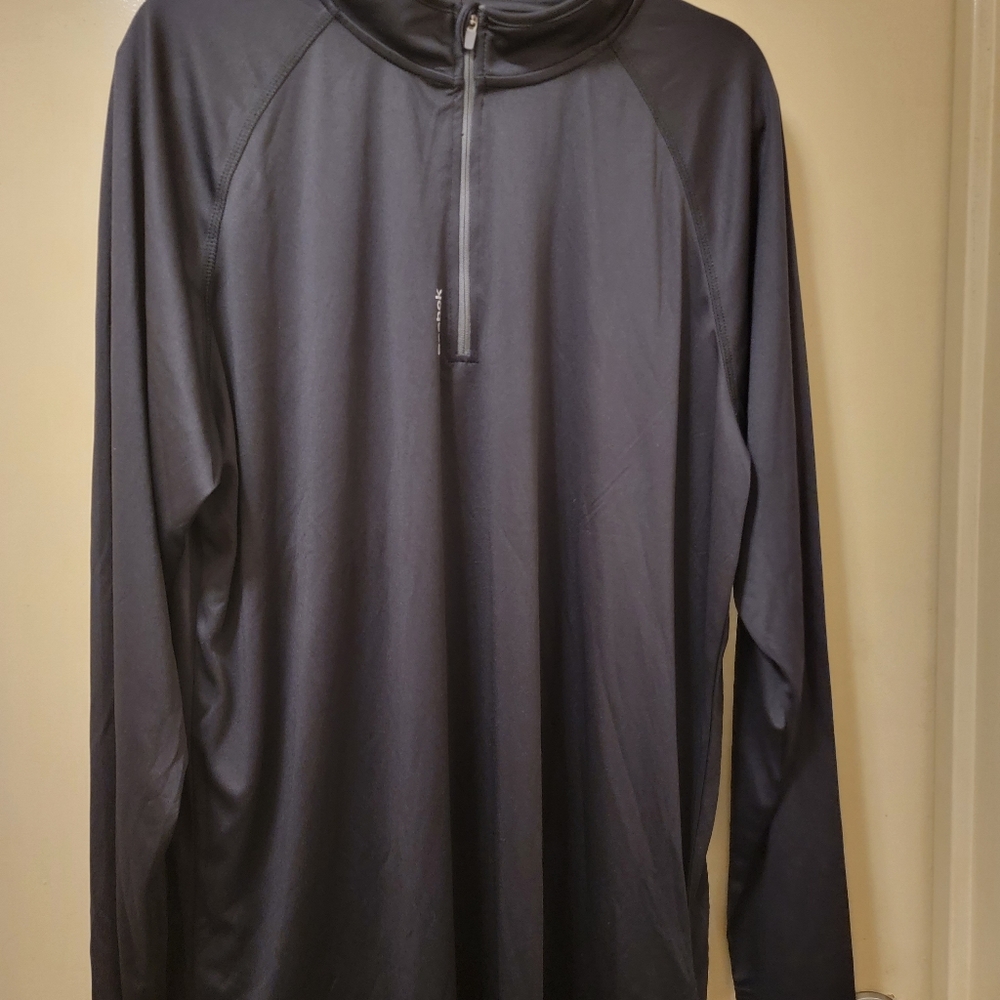 Mens Reebok 1/2 Zip Streaker/Pullover Dark Gray (WPL6605) Size 2XL - NWT